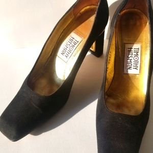 Timothy Hitsman suede & metal heel sz 6 1/2